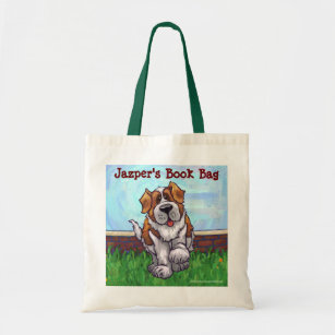 Fun Saint Bernard Dog Personal Book Bag