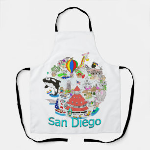 Fun San Diego California Apron