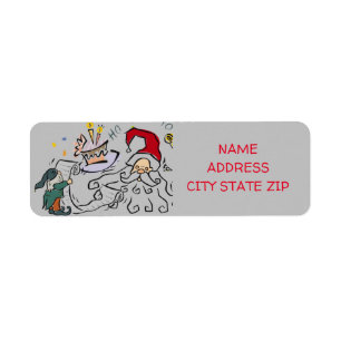 **FUN SANTA CHRISTMAS** RETURN ADDRESS LABEL
