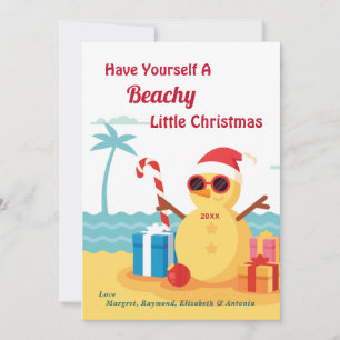 Fun Santa Claus Christmas New Year Personalize Holiday Card