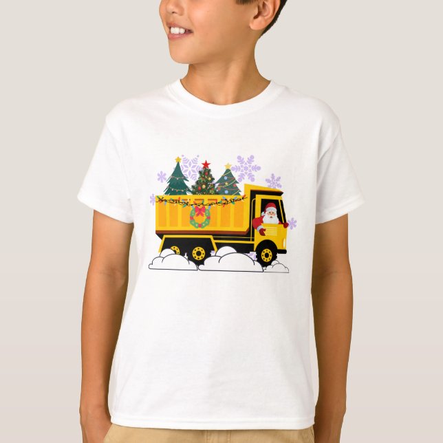 Fun Santa Dump Truck T-Shirt (Front)