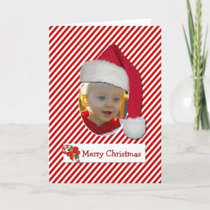 Fun Santa Hat Chrismtas Carte photo