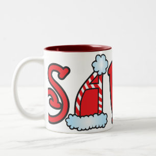 Fun Santa Mug! Two-Tone Coffee Mug