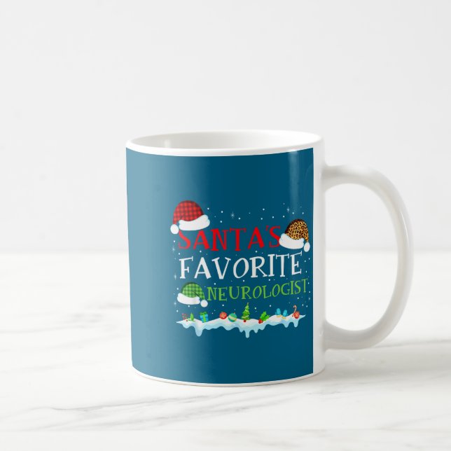 Fun Santa s Favorite Neurologist Fun Coffee Mug (Right)