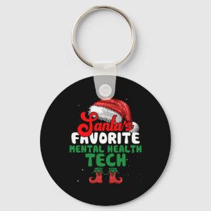 Fun Santa's Favourite Mental Health Tech Christmas Keychain