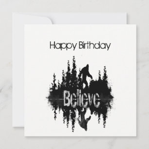 Fun Sasquatch Big Foot Carte Anniversaire