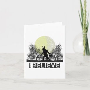 Fun Sasquatch Bigfoot Easter Bunny Ears Cryptid Mo Card