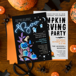 Fun Scary Halloween Night Haunted Mansion Party Invitation