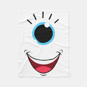 Fun Scary Monster Eyell Face Easy Halloween Costum Fleece Blanket