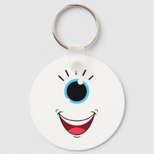 Fun Scary Monster Eyell Face Easy Halloween Costum Keychain