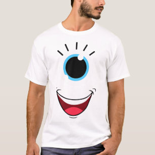 Fun Scary Monster Eyell Face Easy Halloween Costum T-Shirt