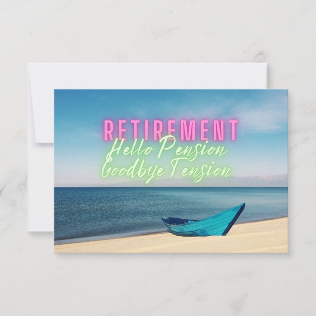 Fun Scenic Hello Retirement Party Invite (Front)