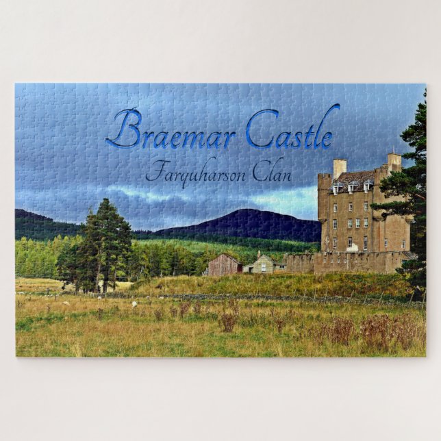 Fun Scenic Scots Farquharson Clan's Braemar Castle Jigsaw Puzzle (Horizontal)
