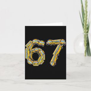 Fun School Bus 67 Teacher Appreciation 67 Meme Bus Card