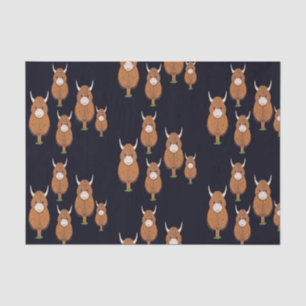 Fun Scottish Highland Cow Tissue Paper