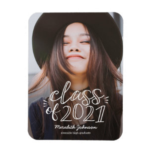 Fun Script Graduation Magnet