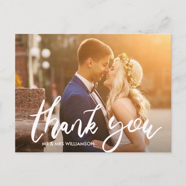 fun script | wedding thank you card (Front)
