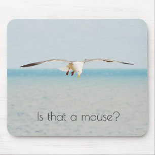 Fun Sea Gull Bird Looking Down at a Mouse Pad
