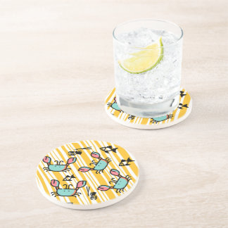 Fun Seafood Crab Fish  Coaster