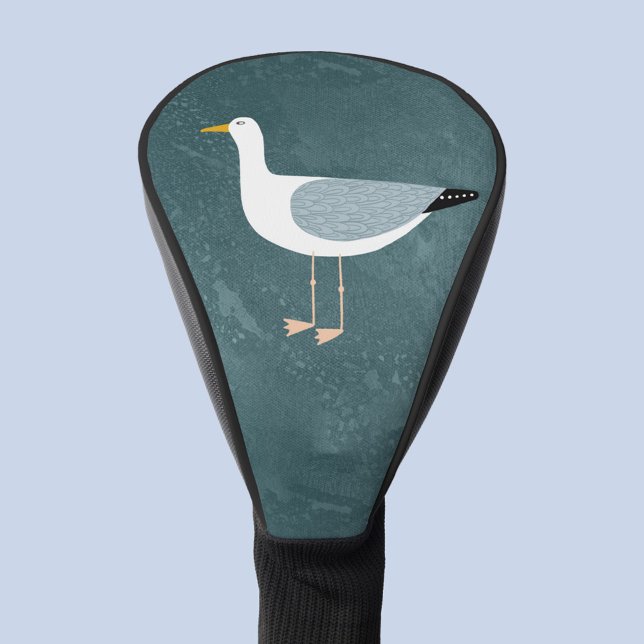 Fun Seagull Golf Head Cover (Fun seagull nautical golf head cover)