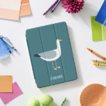 Fun Seagull iPad Pro Cover<br><div class="desc">A sassy seagull standing by the ocean. Perfect for those who love birds and the coast.
Change or remove the name to customize.</div>