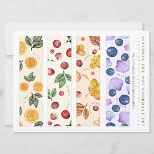 Fun Seasonal Cut Out Bookmark Set  Holiday Card