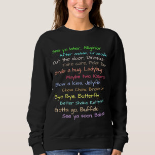 Fun See Ya Later Alligator Sayings Tee For Mom Dad