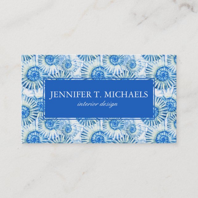 Fun Shell Pattern Business Card (Front)