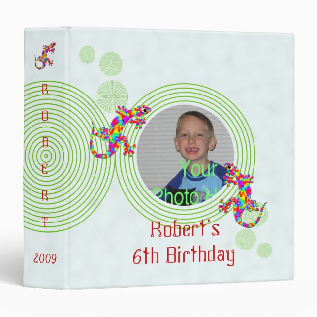 Fun Sidney Salamander Birthday 1.5 inch Binder (Front/Spine)