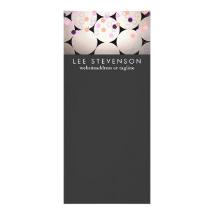 Fun Silver Circles Stylish Black Event Menu