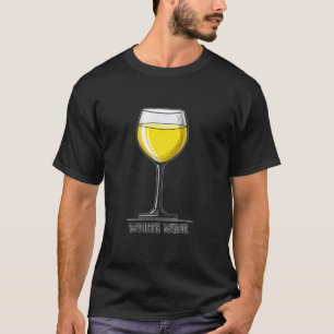 Fun Simple Graphic White Wine Lovers T-Shirt