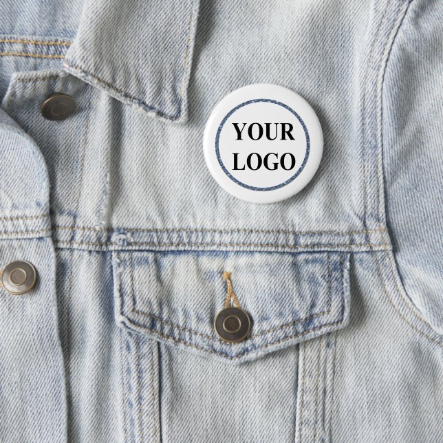 Fun Simple Modern Elegant Birthday Add Your Logo 2 Inch Round Button (In Situ)