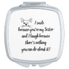 Fun Sister Saying Quote Cute Winking Cat