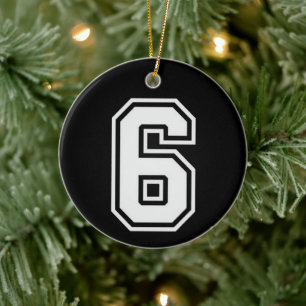 Fun Six Seven 6 7 Meme Ceramic Ornament