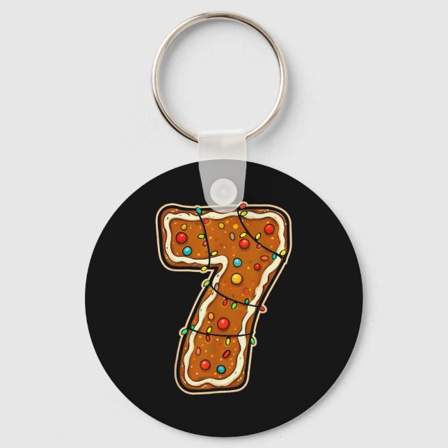 Fun Six Seven 6 7 Meme Design Christmas For Men Wo Keychain (Front)