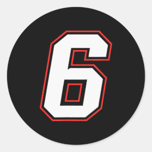 Fun Six Seven 6 7 Meme Design Classic Round Sticker