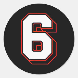 Fun Six Seven 6 7 Meme Design Classic Round Sticker