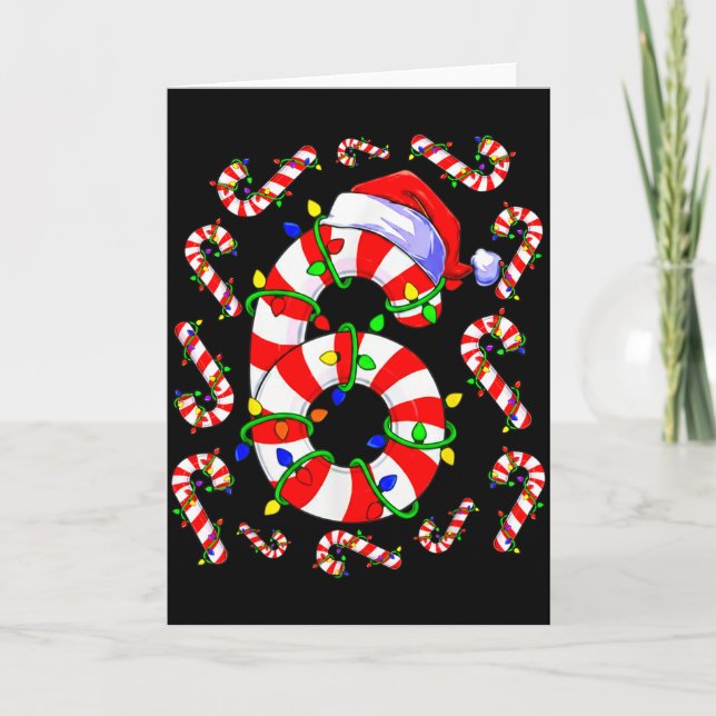 Fun Six Seven 6 7 Meme Design Couples Christmas Ca Card (Front)