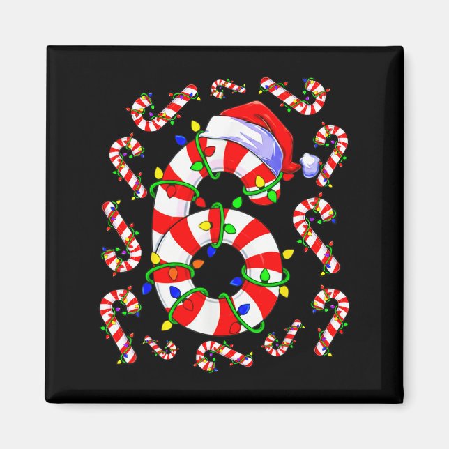 Fun Six Seven 6 7 Meme Design Couples Christmas Ca Magnet (Front)