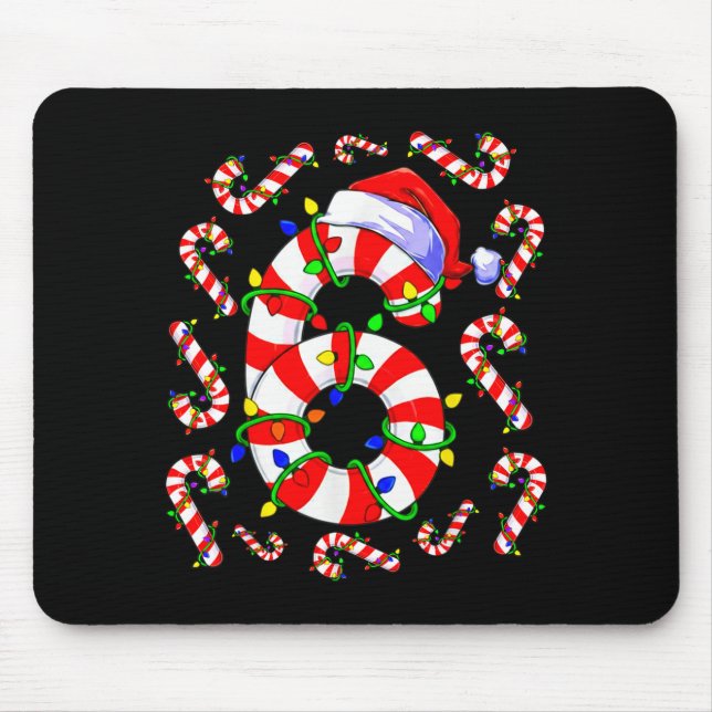 Fun Six Seven 6 7 Meme Design Couples Christmas Ca Mouse Pad (Front)