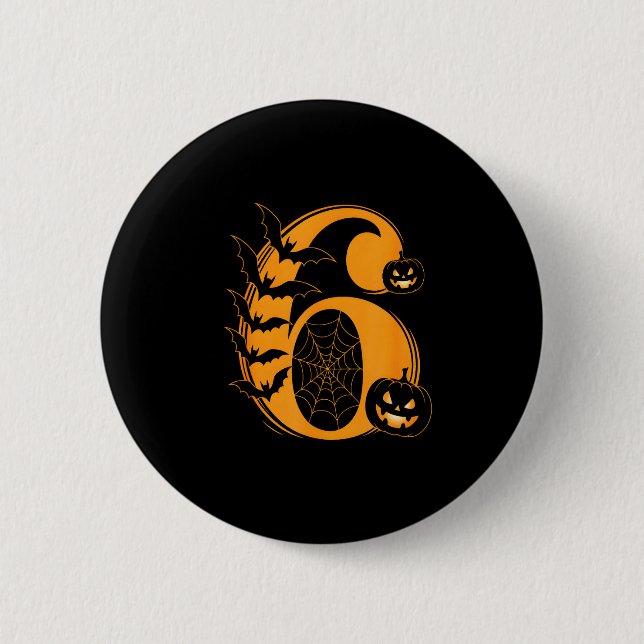 Fun Six Seven 6 7 Meme Design Couples Halloween  2 Inch Round Button (Front)