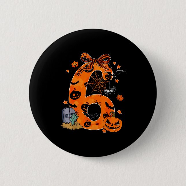 Fun Six Seven 6 7 Meme Design Couples Halloween  2 Inch Round Button (Front)
