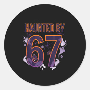 Fun Six Seven 6 7 Meme Design Couples Halloween  Classic Round Sticker