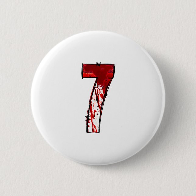 Fun Six Seven 6 7 Meme Design Couples Halloween Ho 2 Inch Round Button (Front)
