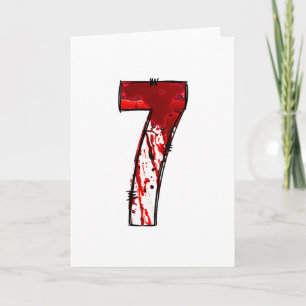 Fun Six Seven 6 7 Meme Design Couples Halloween Ho Card