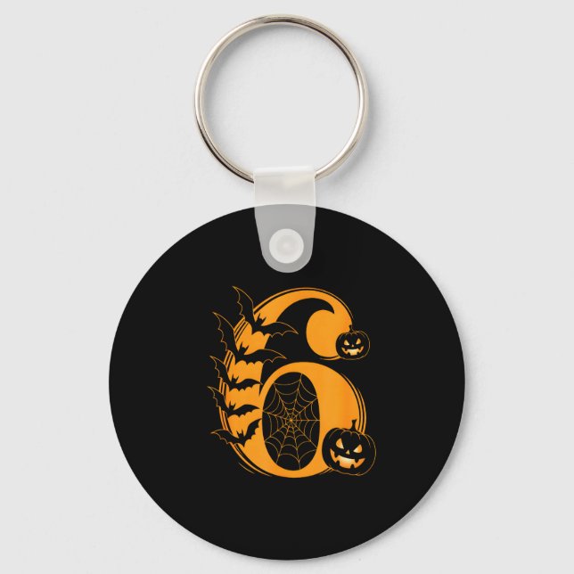 Fun Six Seven 6 7 Meme Design Couples Halloween  Keychain (Front)