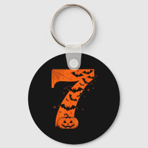 Fun Six Seven 6 7 Meme Design Couples Halloween Keychain