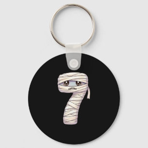 Fun Six Seven 6 7 Meme Design Couples Halloween Mu Keychain