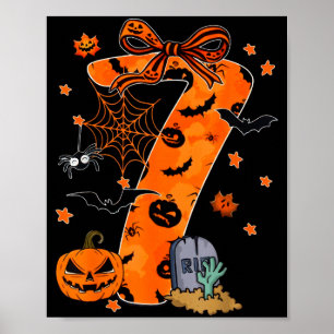Fun Six Seven 6 7 Meme Design Couples Halloween  Poster