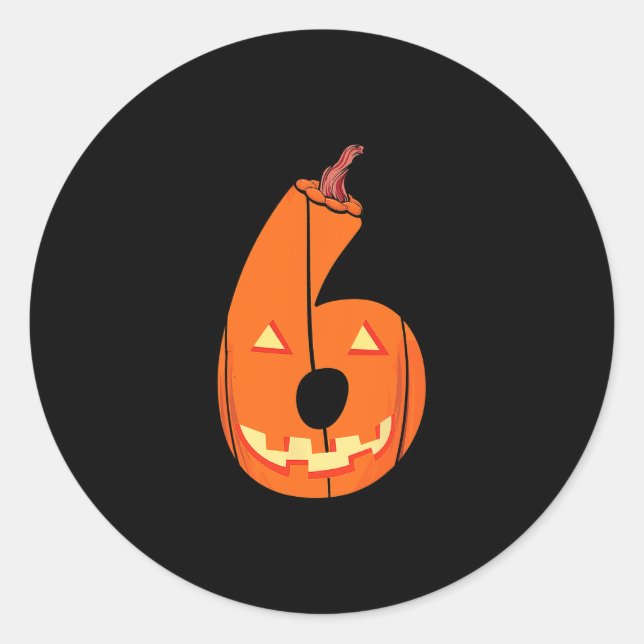 Fun Six Seven 6 7 Meme Design Couples Halloween Pu Classic Round Sticker (Front)